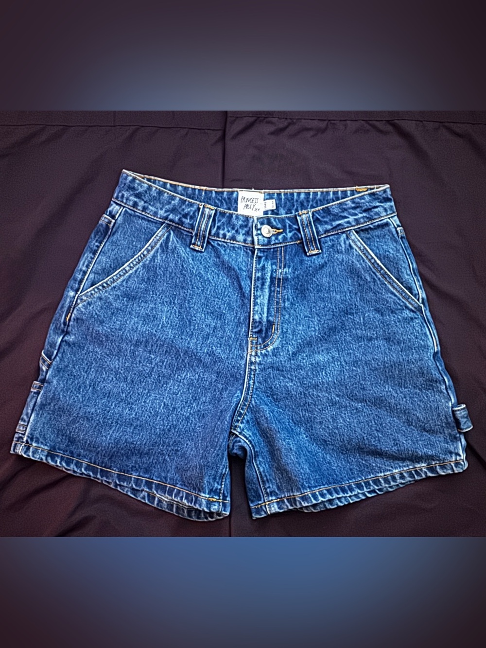 Princess Polly Classic Blue High-Rise Denim Shorts
